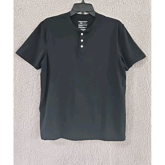 Paper Denim & Cloth Other - PDC Paper Denim Cloth Black Short Sleeve Knit UPF 50 Shirt Mens S Stretch Cotton